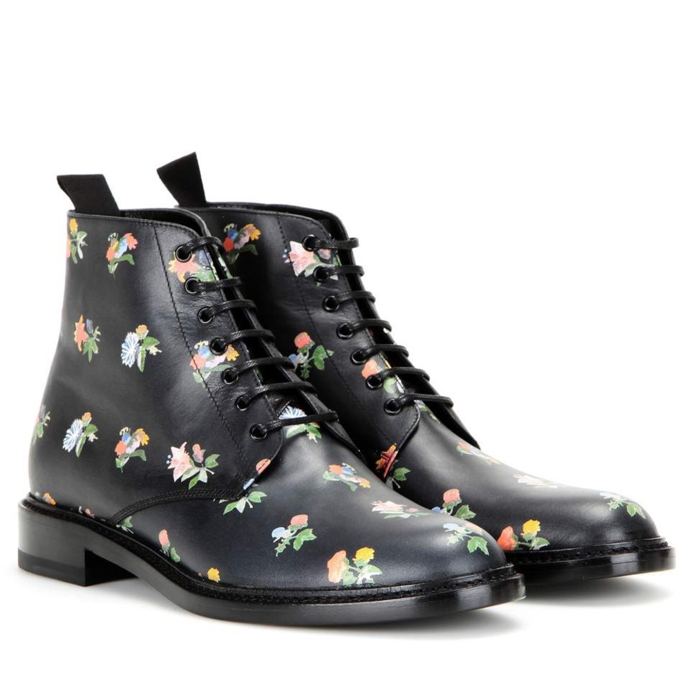 SAINT LAURENT PRAIRIE FLOWER LOLITA LEATHER BOOTS!